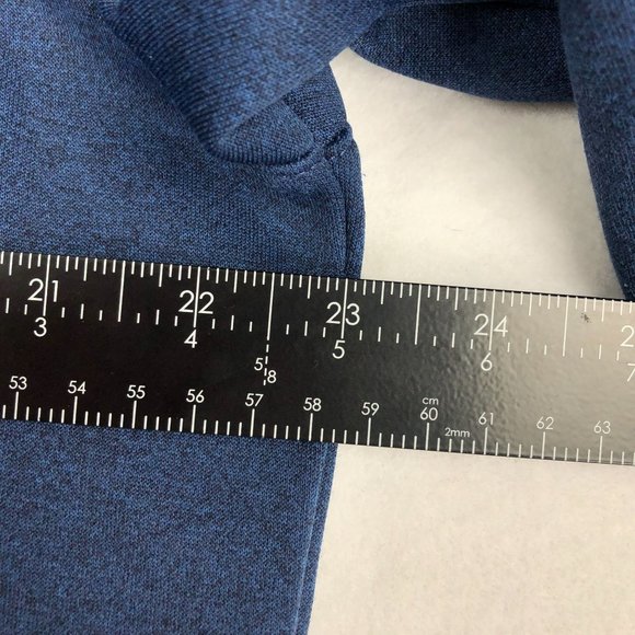 Pebble Beach Men's Size Medium Performance Blue Half Zip Golf Pullover - Picture 4 of 8